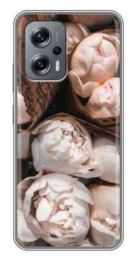 Силиконовый чехол с изображением "Букет пионов" для Xiaomi POCO X4 GT
