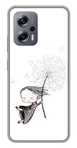 Чехол с картинкой "Девочка с одуванчиком" для Xiaomi POCO X4 GT