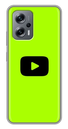 Силиконовый чехол с изображением "Кнопка Ютуба" для Xiaomi POCO X4 GT
