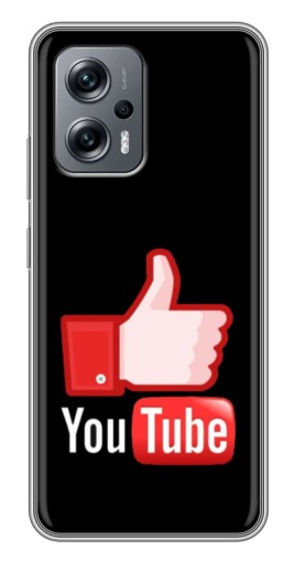 Чехол с принтом "Лайк YouTube" для Xiaomi POCO X4 GT