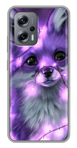 Силиконовый чехол с изображением "Лисенок фиолетовый" для Xiaomi POCO X4 GT