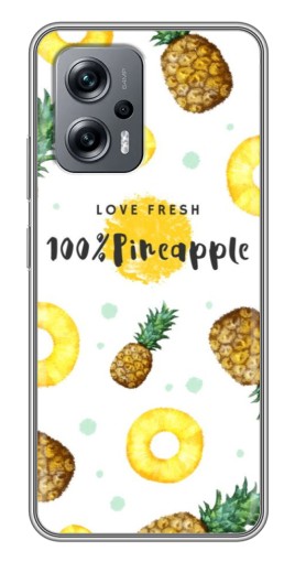 Чехол с картинкой "Любовь к ананасам" для Xiaomi POCO X4 GT