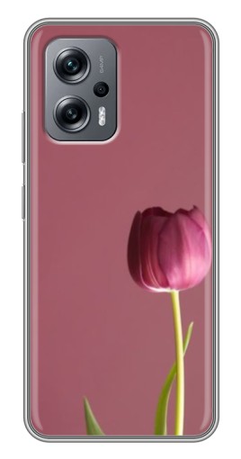 Чехол с картинкой "Розовый тюльпан" для Xiaomi POCO X4 GT