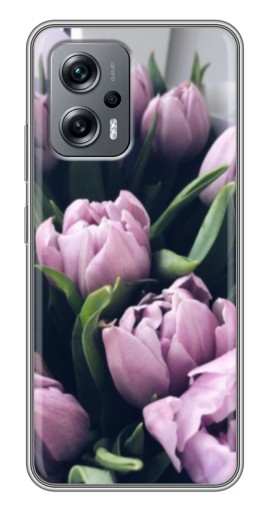 Силиконовый чехол с изображением "Сиреневые тюльпаны" для Xiaomi POCO X4 GT