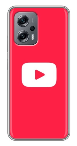 Чехол с печатью "YouTube Кнопка" для Xiaomi POCO X4 GT