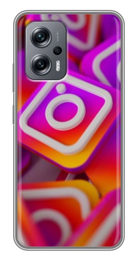 Чехол с картинкой "Значки Инстаграм" для Xiaomi POCO X4 GT