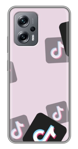 Силиконовый чехол с изображением "Значки ТикоТока" для Xiaomi POCO X4 GT