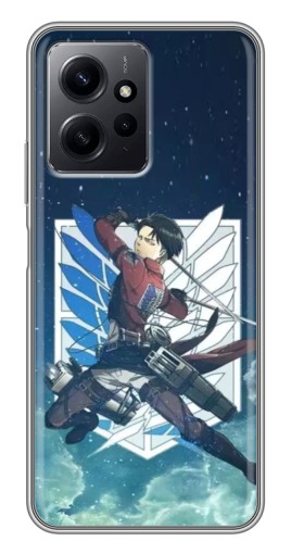 Чехол с картинкой "Аккерман Леви" для Xiaomi Redmi Note 12