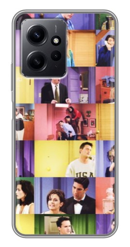 Силиконовый чехол с изображением "Актеры Друзья" для Xiaomi Redmi Note 12