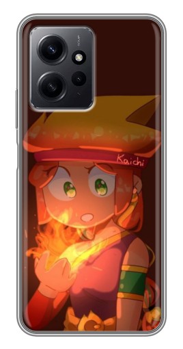 Чехол с принтом "Amber с огнем" для Xiaomi Redmi Note 12