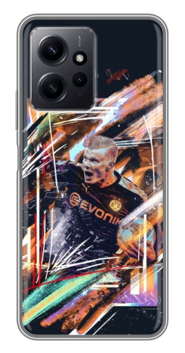 Чехол с картинкой "АРТ Haaland" для Xiaomi Redmi Note 12
