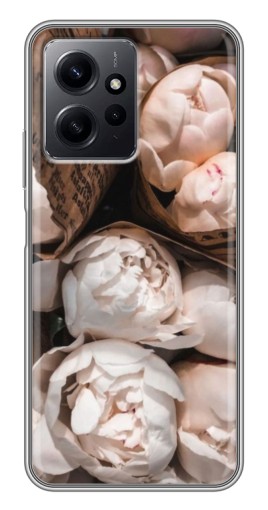 Чехол с принтом "Букет пионов" для Xiaomi Redmi Note 12