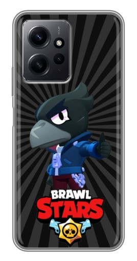Силиконовый чехол с изображением "Crow Brawl Stars" для Xiaomi Redmi Note 12