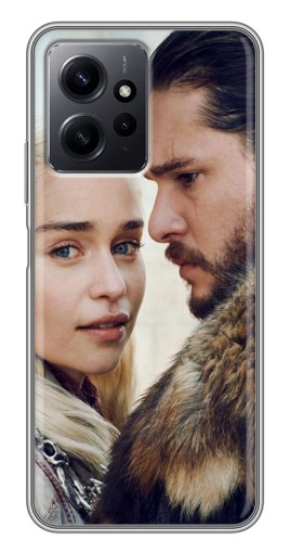Силиконовый чехол с изображением "Дейнерис и Сноу" для Xiaomi Redmi Note 12