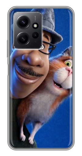 Чехол с картинкой "Джо и кот" для Xiaomi Redmi Note 12