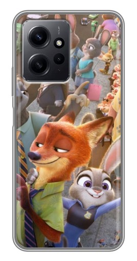 Чехол с картинкой "Герои Зверополис" для Xiaomi Redmi Note 12
