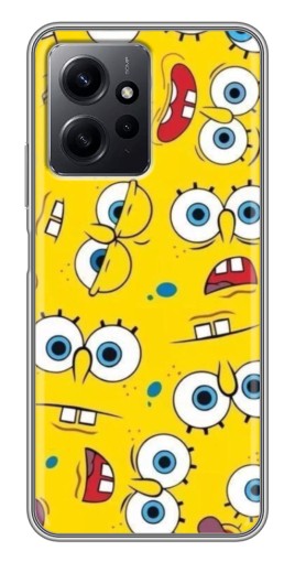 Силиконовый чехол с изображением "Глаза Спанч-Боба" для Xiaomi Redmi Note 12
