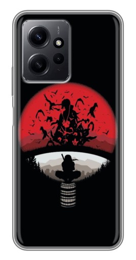 Чехол с печатью "Итачи на черном" для Xiaomi Redmi Note 12