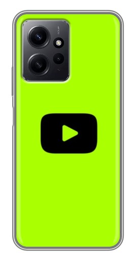Чехол с принтом "Кнопка Ютуба" для Xiaomi Redmi Note 12