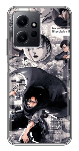 Чехол с картинкой "Коллаж Леви" для Xiaomi Redmi Note 12