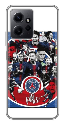 Чехол с картинкой "Команда PSG" для Xiaomi Redmi Note 12
