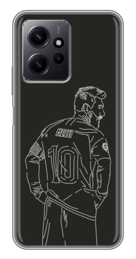 Чехол с принтом "Контур Месси" для Xiaomi Redmi Note 12