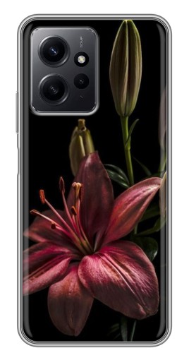 Чехол с принтом "Красная лилия " для Xiaomi Redmi Note 12