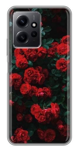Силиконовый чехол с изображением "Красные розы" для Xiaomi Redmi Note 12