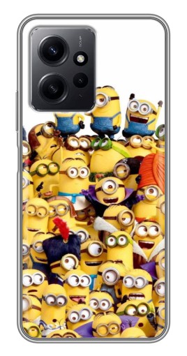 Чехол с принтом "Куча миньонов" для Xiaomi Redmi Note 12