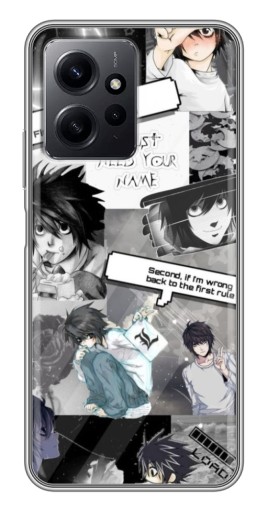 Силиконовый чехол с изображением "L - Death note" для Xiaomi Redmi Note 12