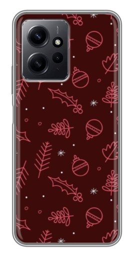 Чехол с картинкой "Листочки и шары" для Xiaomi Redmi Note 12