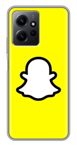 Силиконовый чехол с изображением "Лого Snapchat" для Xiaomi Redmi Note 12