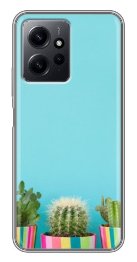 Силиконовый чехол с изображением "Маленькие кактусы" для Xiaomi Redmi Note 12
