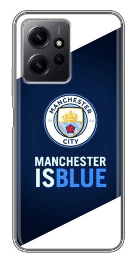 Силиконовый чехол с изображением "Manchester is Blue" для Xiaomi Redmi Note 12