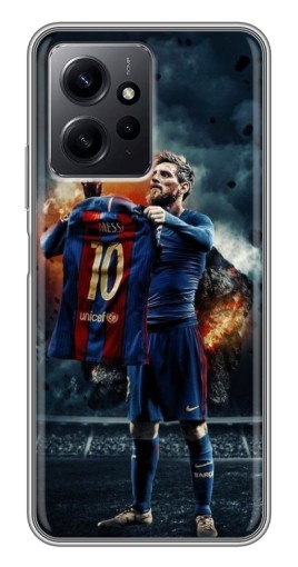 Силиконовый чехол с изображением "Месси с футболкой" для Xiaomi Redmi Note 12