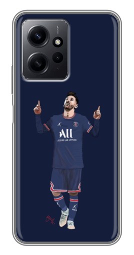 Силиконовый чехол с изображением "Месси в ПСЖ" для Xiaomi Redmi Note 12