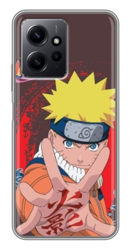 Силиконовый чехол с изображением "Naruto атакует" для Xiaomi Redmi Note 12