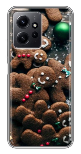 Силиконовый чехол с изображением "Новогодние человечки" для Xiaomi Redmi Note 12