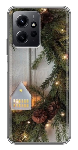 Чехол с картинкой "Новогодний венок" для Xiaomi Redmi Note 12