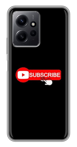 Чехол с принтом "Подпишись" для Xiaomi Redmi Note 12
