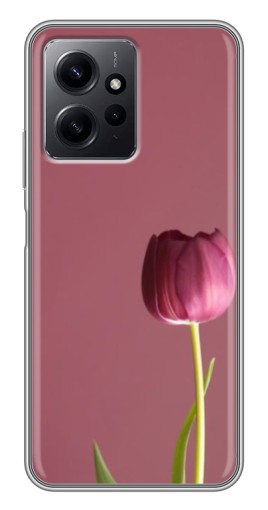 Силиконовый чехол с изображением "Розовый тюльпан" для Xiaomi Redmi Note 12
