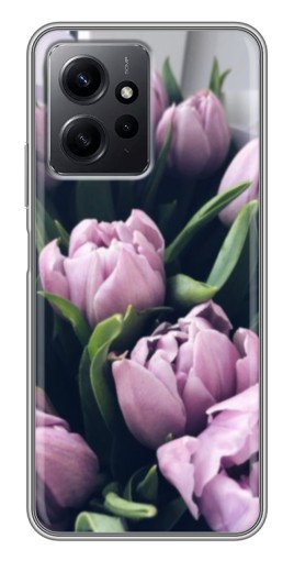 Силиконовый чехол с изображением "Сиреневые тюльпаны" для Xiaomi Redmi Note 12