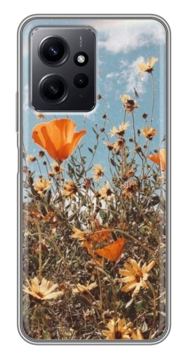 Силиконовый чехол с изображением "Желтые цветы" для Xiaomi Redmi Note 12
