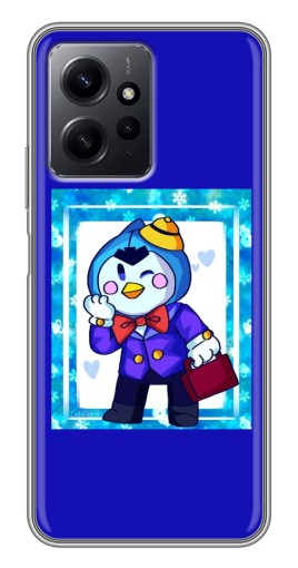 Чехол с картинкой "Зимний Мистер Пи" для Xiaomi Redmi Note 12