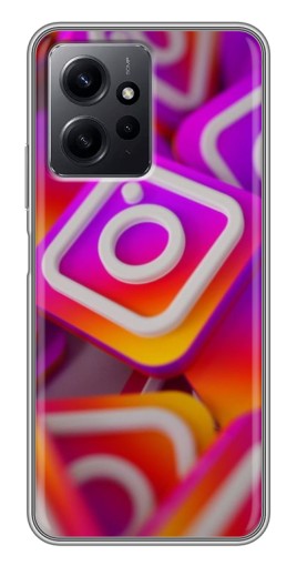 Чехол с принтом "Значки Инстаграм" для Xiaomi Redmi Note 12