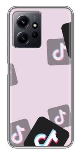 Чехол с картинкой "Значки ТикоТока" для Xiaomi Redmi Note 12