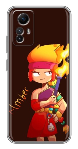 Силиконовый чехол с изображением "Amber с факелом" для Xiaomi Redmi Note 12s