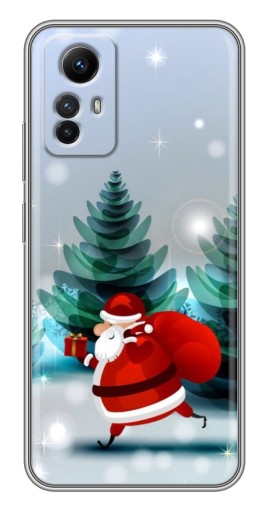 Чехол с печатью "Дед Мороз с подарком" для Xiaomi Redmi Note 12s