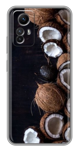 Силиконовый чехол с изображением "Кокосы на черном" для Xiaomi Redmi Note 12s