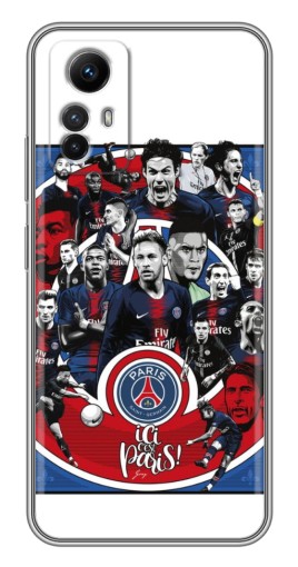Силиконовый чехол с изображением "Команда PSG" для Xiaomi Redmi Note 12s